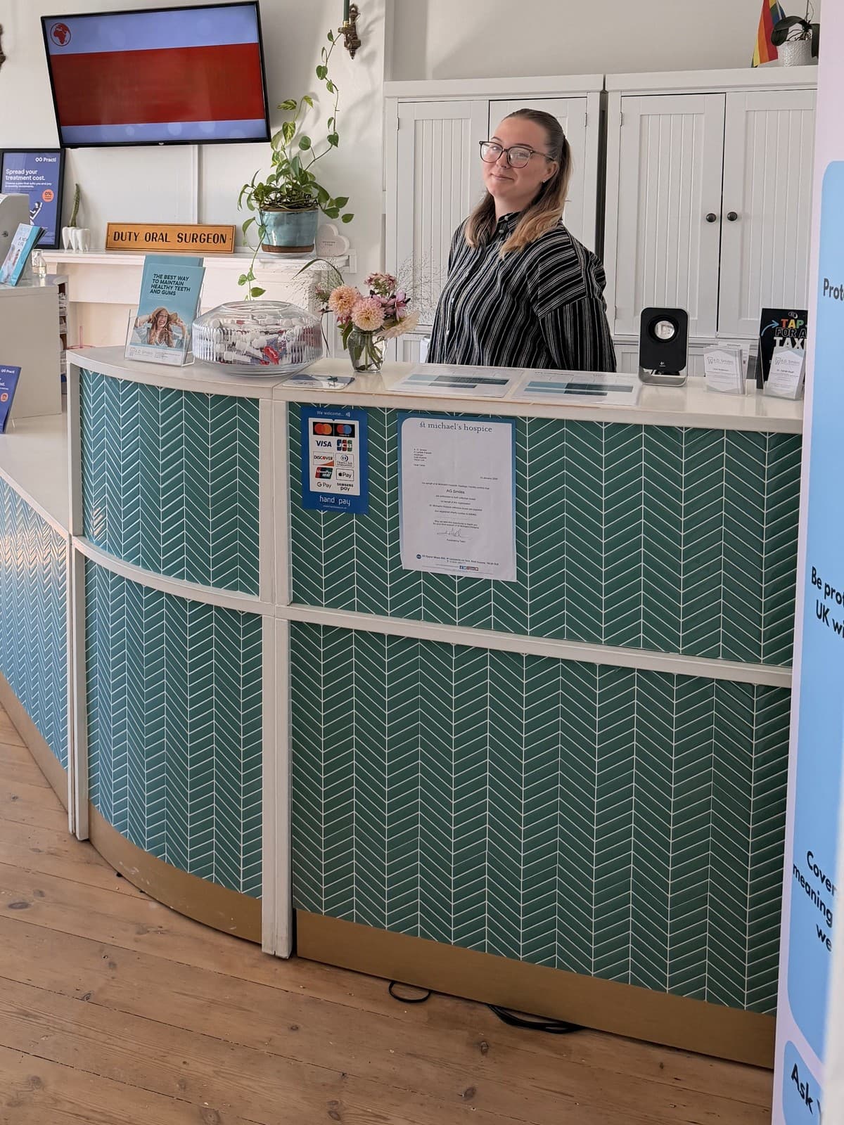 Reception at A.G. Smiles, Hastings
